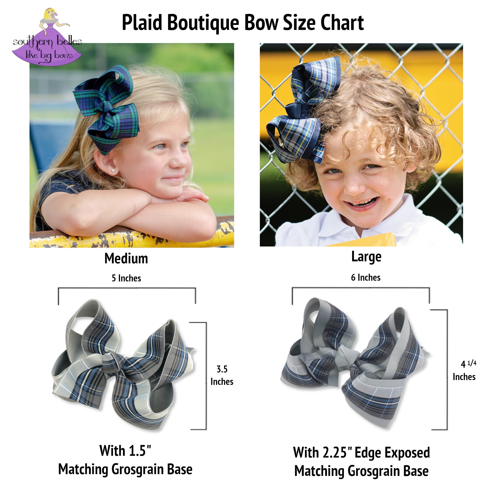 School Uniform Plaid Boutique Bow - Plaid