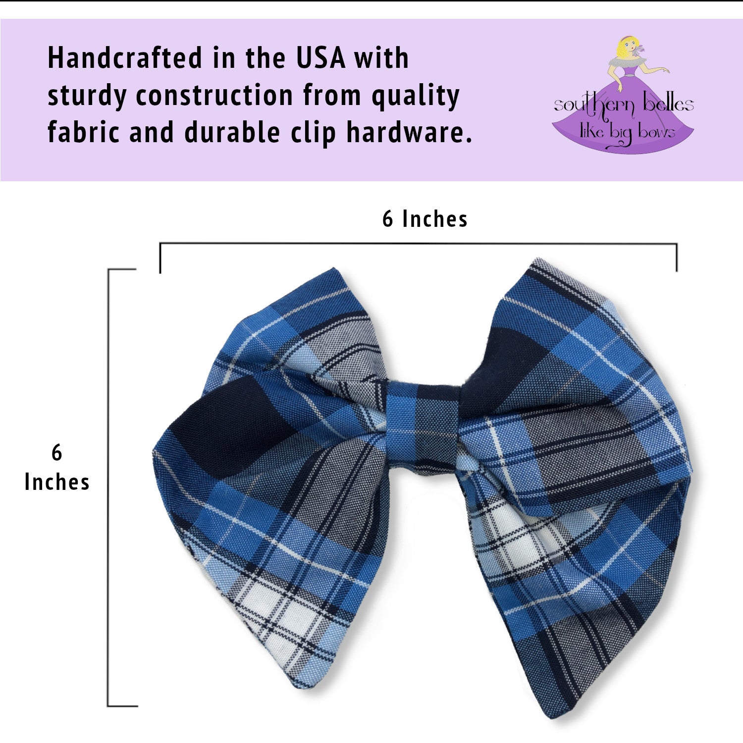School Uniform Large Plaid Bow - Plaid