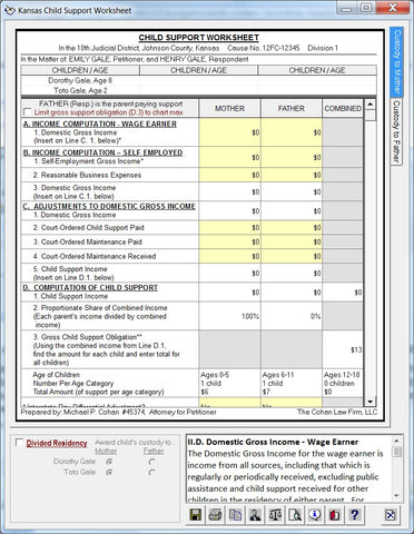 Kansas: Blank Worksheet