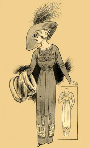 1910 Embroidered Tunic Pattern