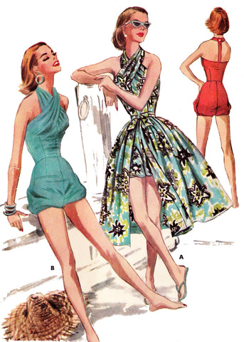 1956 Swim or Playsuit & Skirt