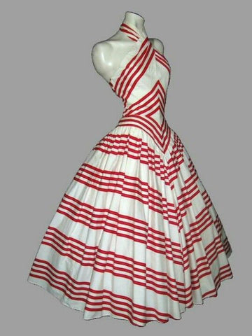 1950's Cross-front Halter Dress