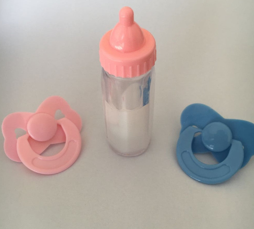 Baby Dolls Feeding Bottle Magic Disappearing Milk Dummy Pacifiers Set