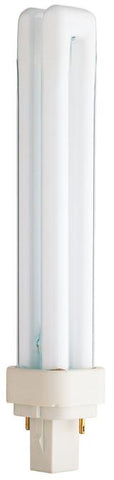 26 Watt Double Twin Tube CFL Light Bulb, 3500K Cool White G24d-3 Base, Box