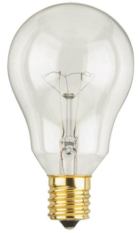 40 Watt A15 Incandescent Fan Light Bulb, 2700K Clear E17 (Intermediate) Base, 120 Volt, Card (2-Pack)