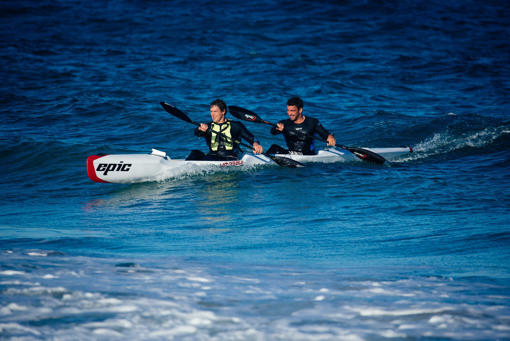 Epic V8 Double surfski kayak Next Level Kayaking Tasmania coaching