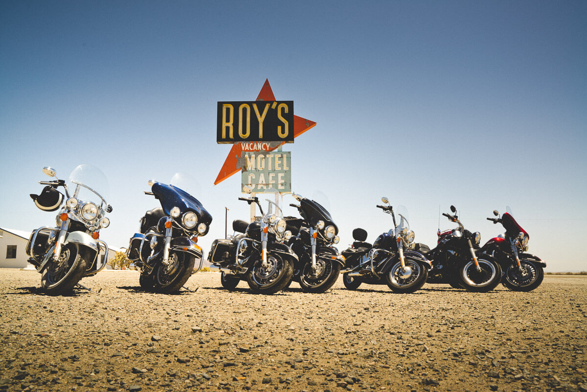 Route 66 Attractions: Roy's Cafe, Amboy CA EagleRider Tour