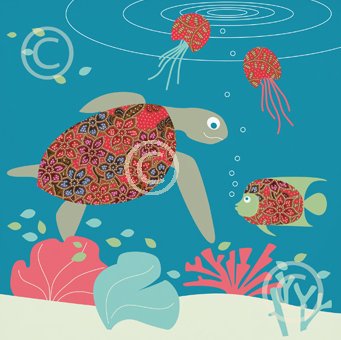 Anakijo - Hawksbill Turtle + Jellyfish