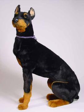 stuffed doberman plush