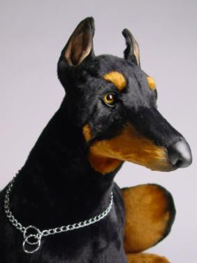 doberman stuffed toy