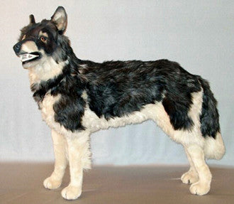 life size wolf plush