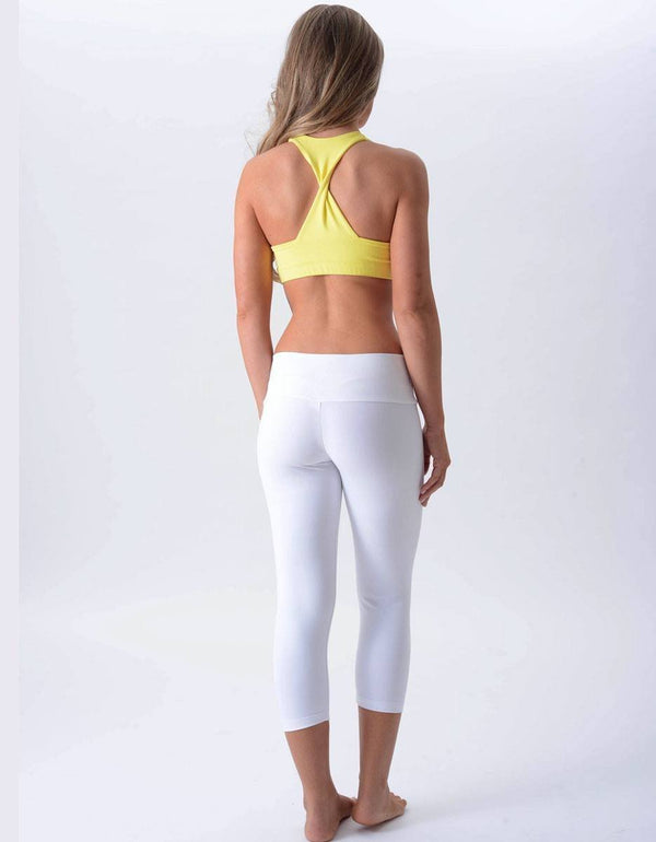 white yoga leggings