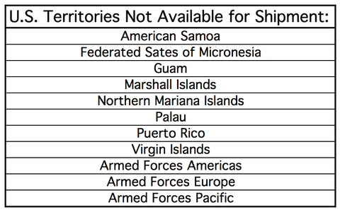 U.S. Territories Not Available for Shipment - Best Bee Brothers