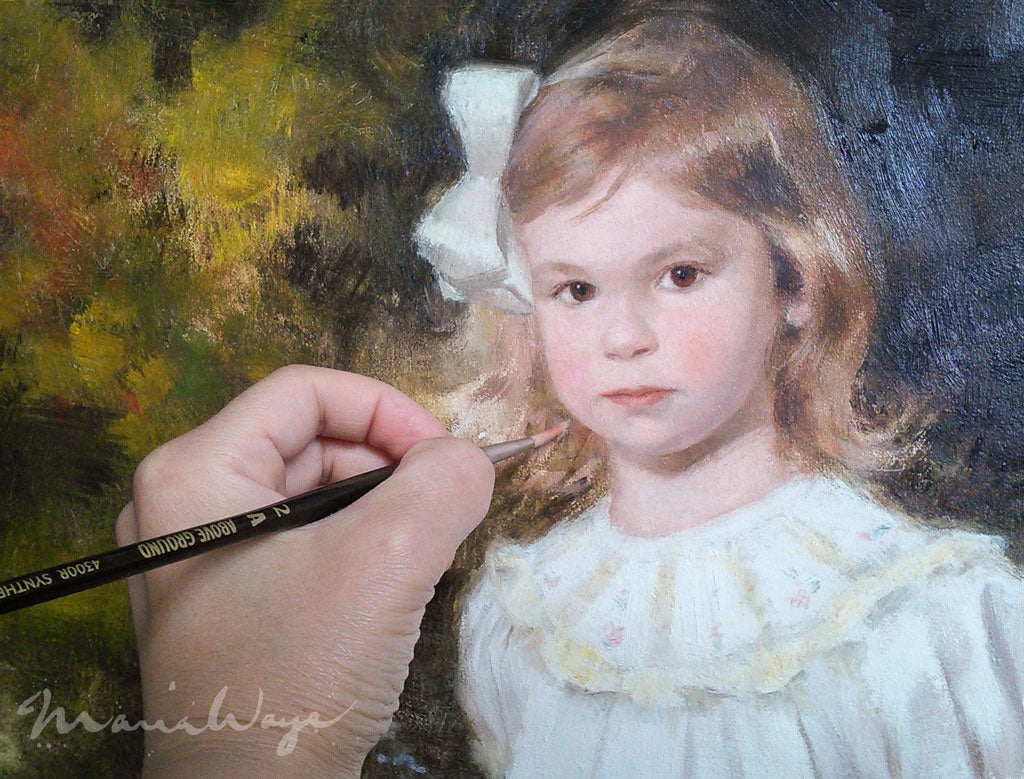 maria waye custom portrait painting children family baby fine art realistic artist oil painting drawing toronto ontario canada canadian artist