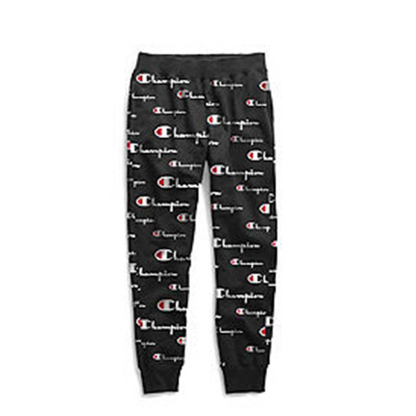 champion all over logo sweatpants