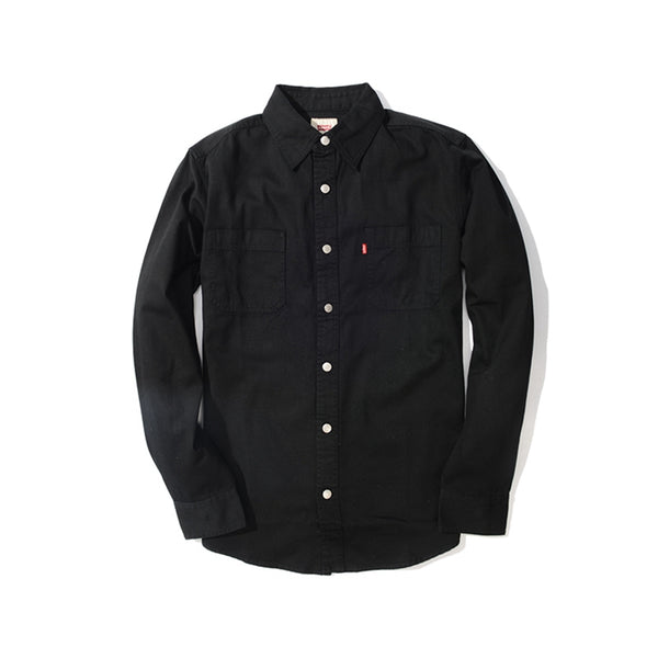 levis black long sleeve shirt