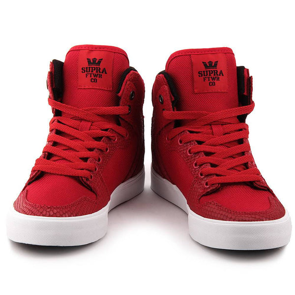 supra red high top sneakers