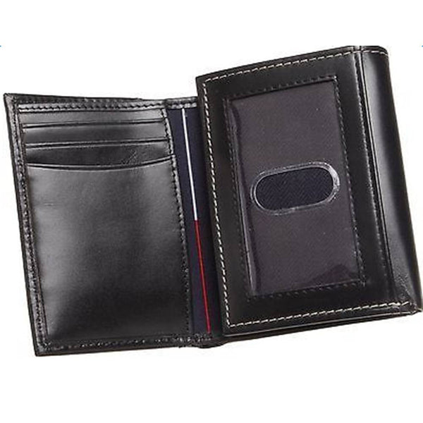 tommy hilfiger trifold wallet brown