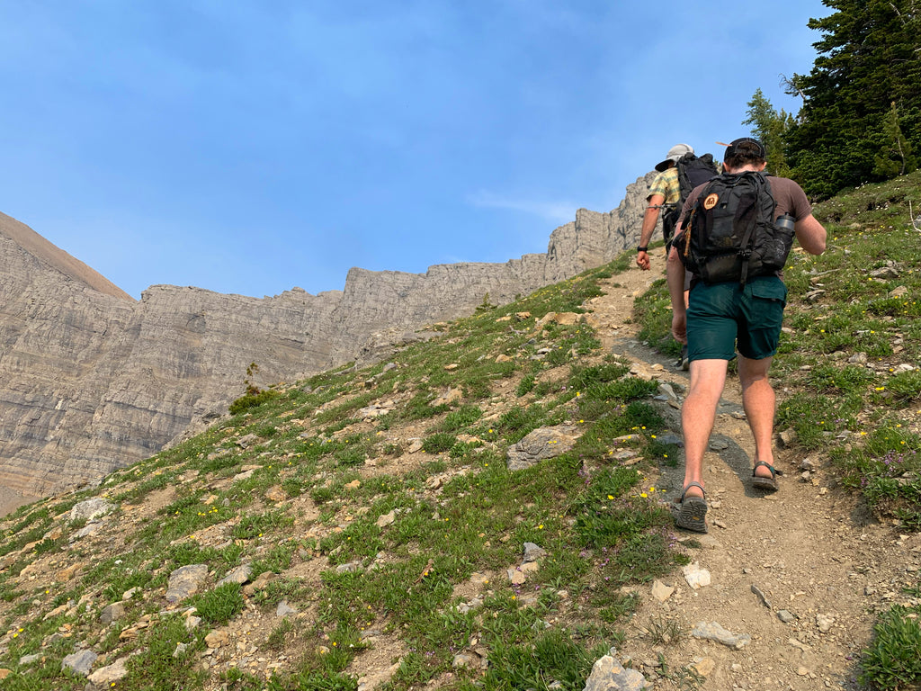 Hiking in Bedrock Sandals in the Rockies