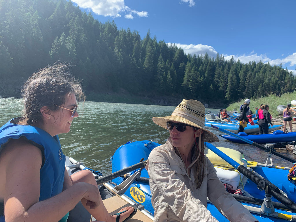 Rafting down the Clark Fork river