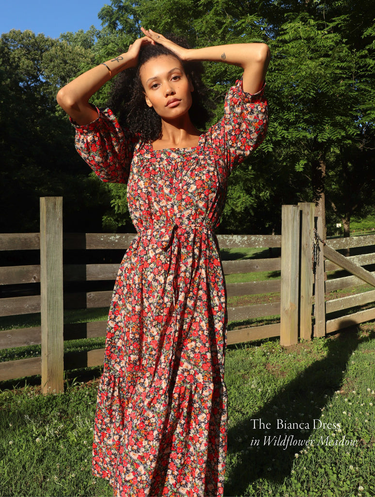 The Bianca Dress in Wildflower Meadow
