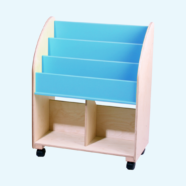 Wooden Bookshelf - Cool Blue