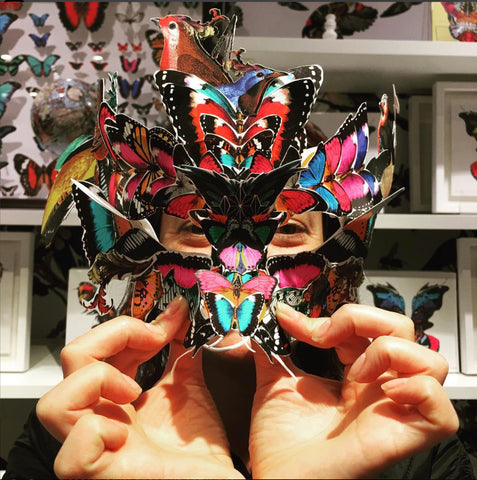 Mask making workshop at Harrods with artist Kristjana S Williams