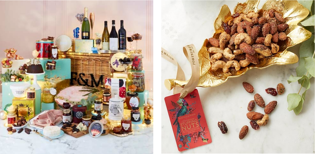 Fortnum & Mason Christmas Hampers with artist's Kristjana S Williams packaging designs