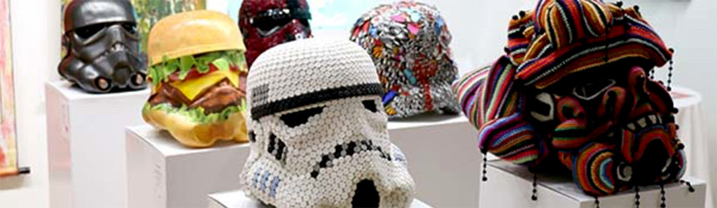Red dot Miami Storm Trooper sculptures