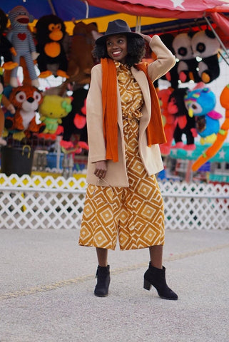 Authentically B wearing african inspired Culottes from A Leap of Style aleapofstyle