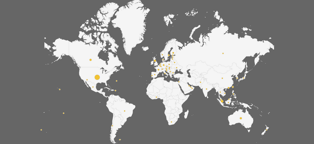 COURGcrew coordinates: 70 nations, 6 continents