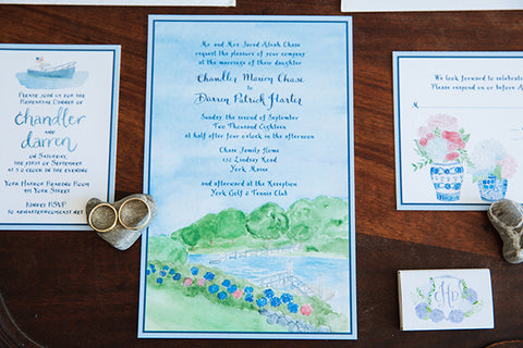 watercolor invitation