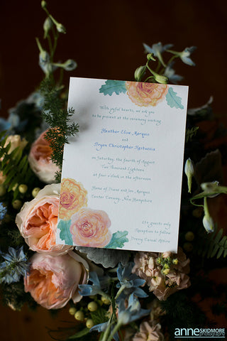 roses wedding invitation