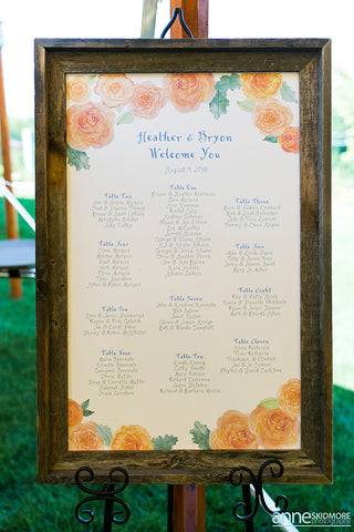 custom wedding seating chart