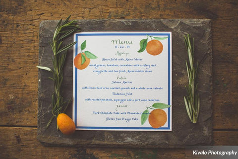 rustic orange menu