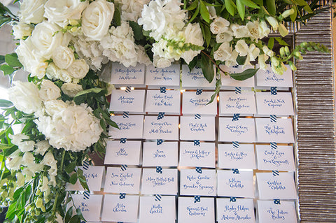 calligraphy on escort cards