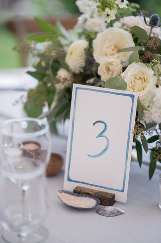 watercolor table number