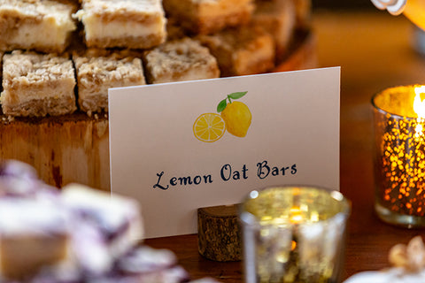 cake sign lemon bar