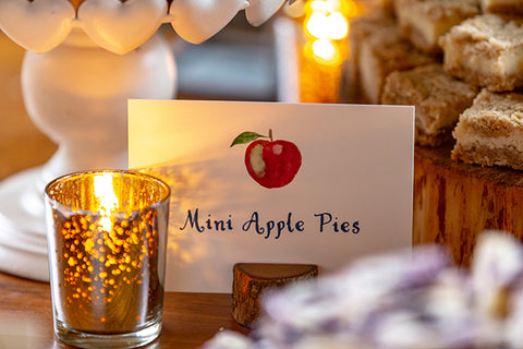 apple dessert sign
