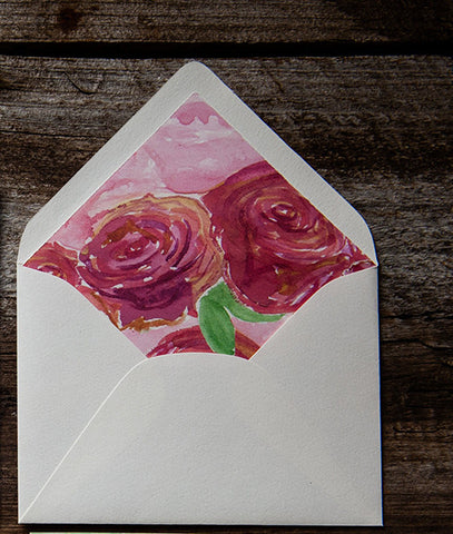 rose envelope liner