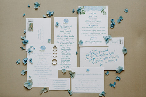 hydrangea invitation