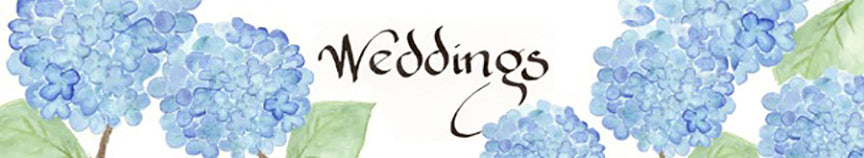 Weddings header with hydrangeas
