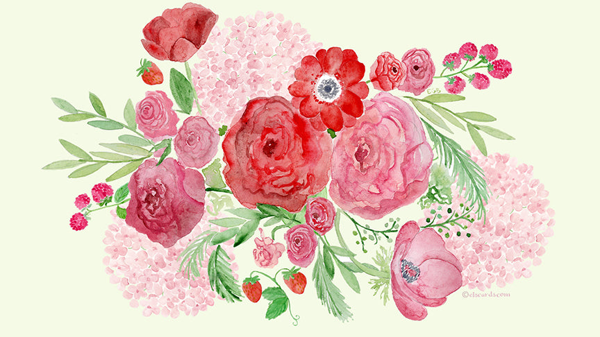 floral watercolor wallpaper giveaway