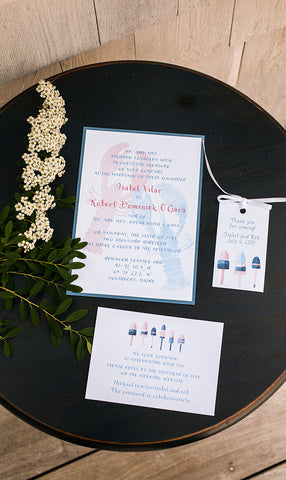 Lobster wedding invitation