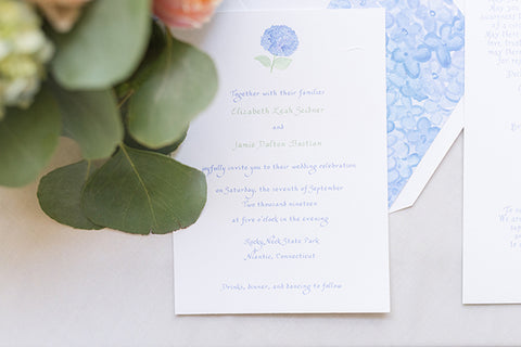 watercolor wedding invitation