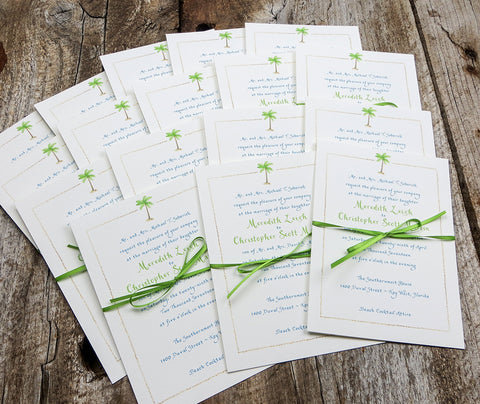 invitations with ribbon