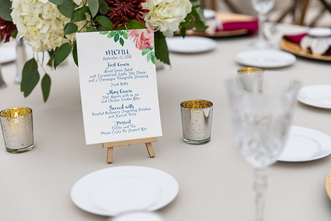 horizontal table menu in easel