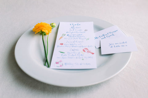 plate with yellow flowers