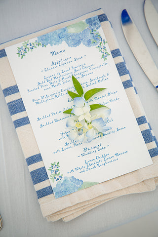 custom wedding menu