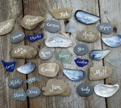 Calligraphy on shells